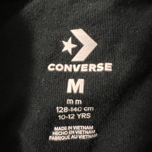 Converse t Shirt girls size Medium (10-12yrs ) black - Picture 8 of 12